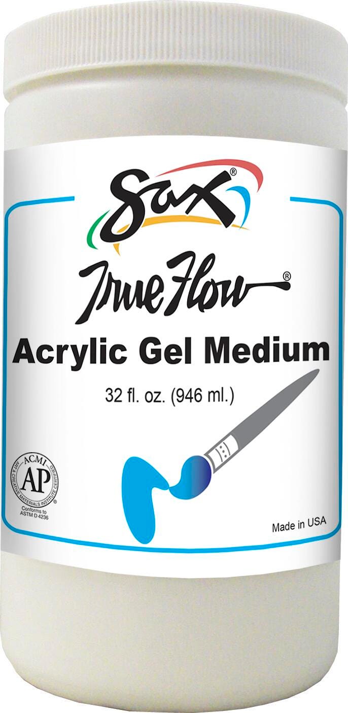 Sax Gel Acrylic Medium, Dries to a Clear High Gloss, 1 Quart 442142